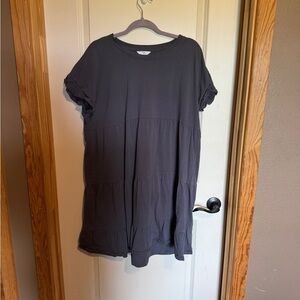 Time and Tru Women Size 16/18 XL Gray Ruffle Sleeve Tunic Dress